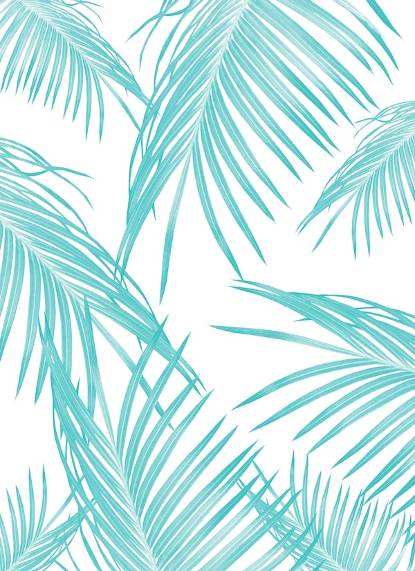 Soft Turquoise Leaves Dream 1