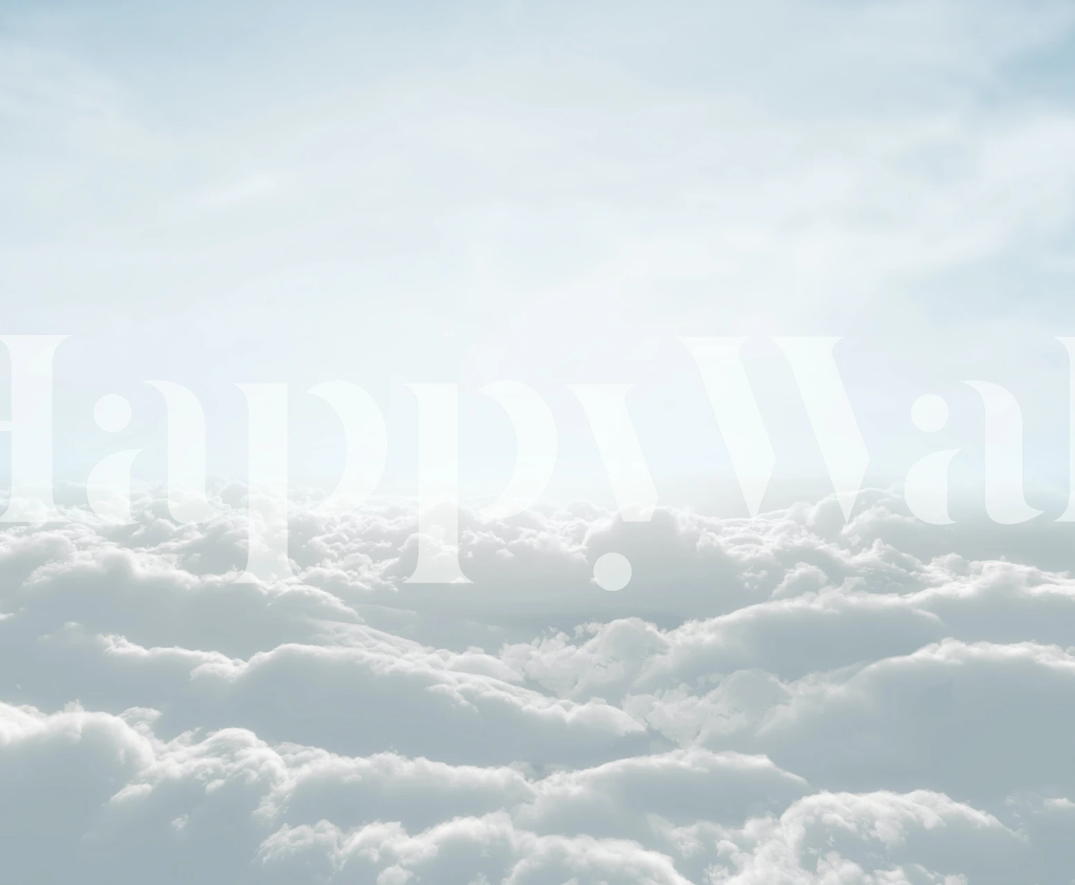 Fluffy white clouds against a soft blue sky wallpaper