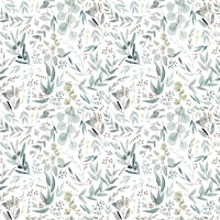 Little Eucalyptus Leaves Boho Watercolor tapet