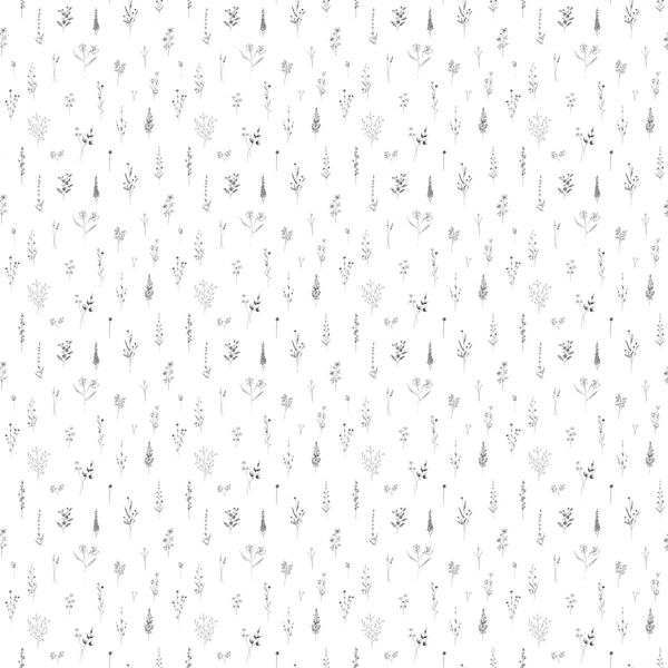 White Wildflowers Seamless XS