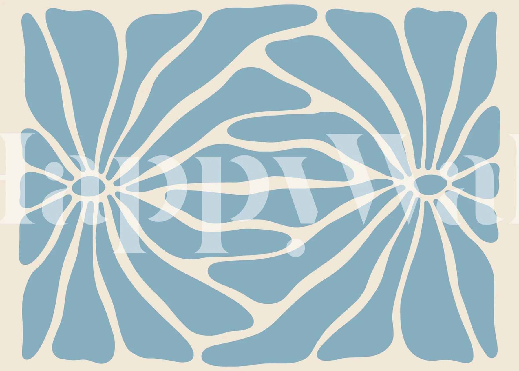 Simple Cut Out Flowers wallpaper in a room