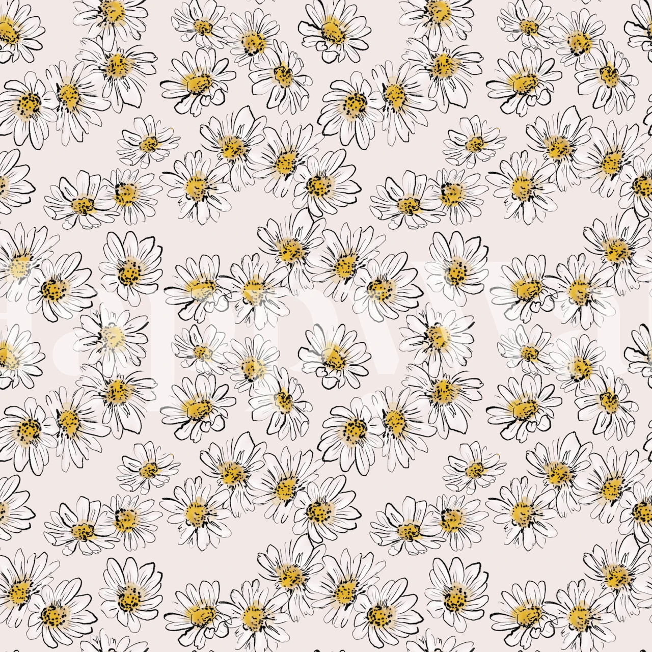 papier peint Pink Daisies Pattern dans une pièce