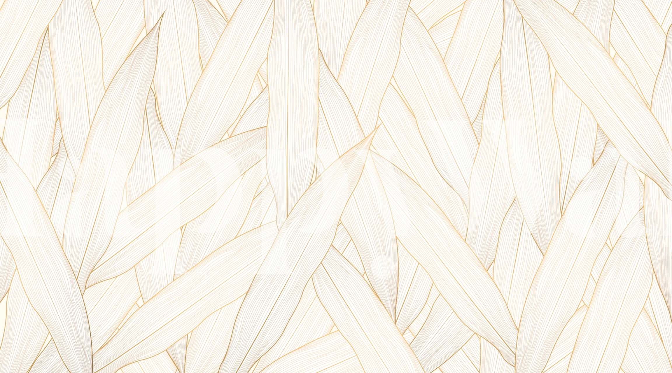 Luxury bamboo leaves wallpaper in a room