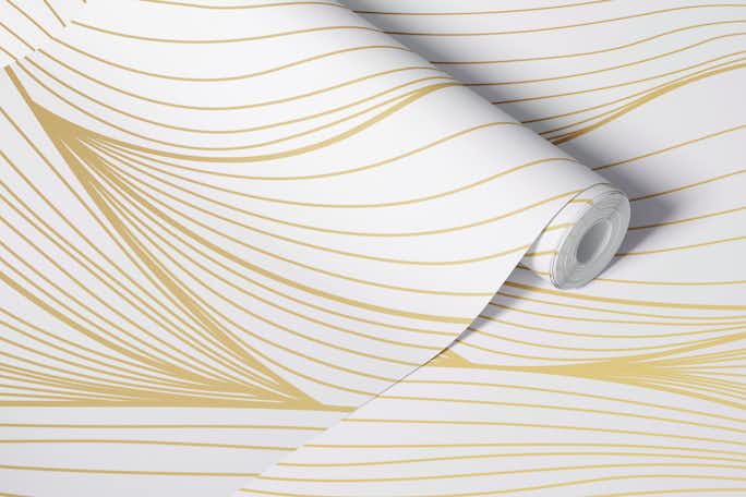 Gold line patternwallpaper roll