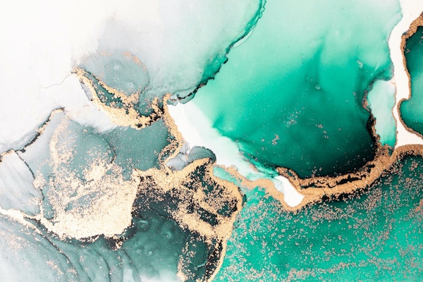 Alcohol Ink Green Marble