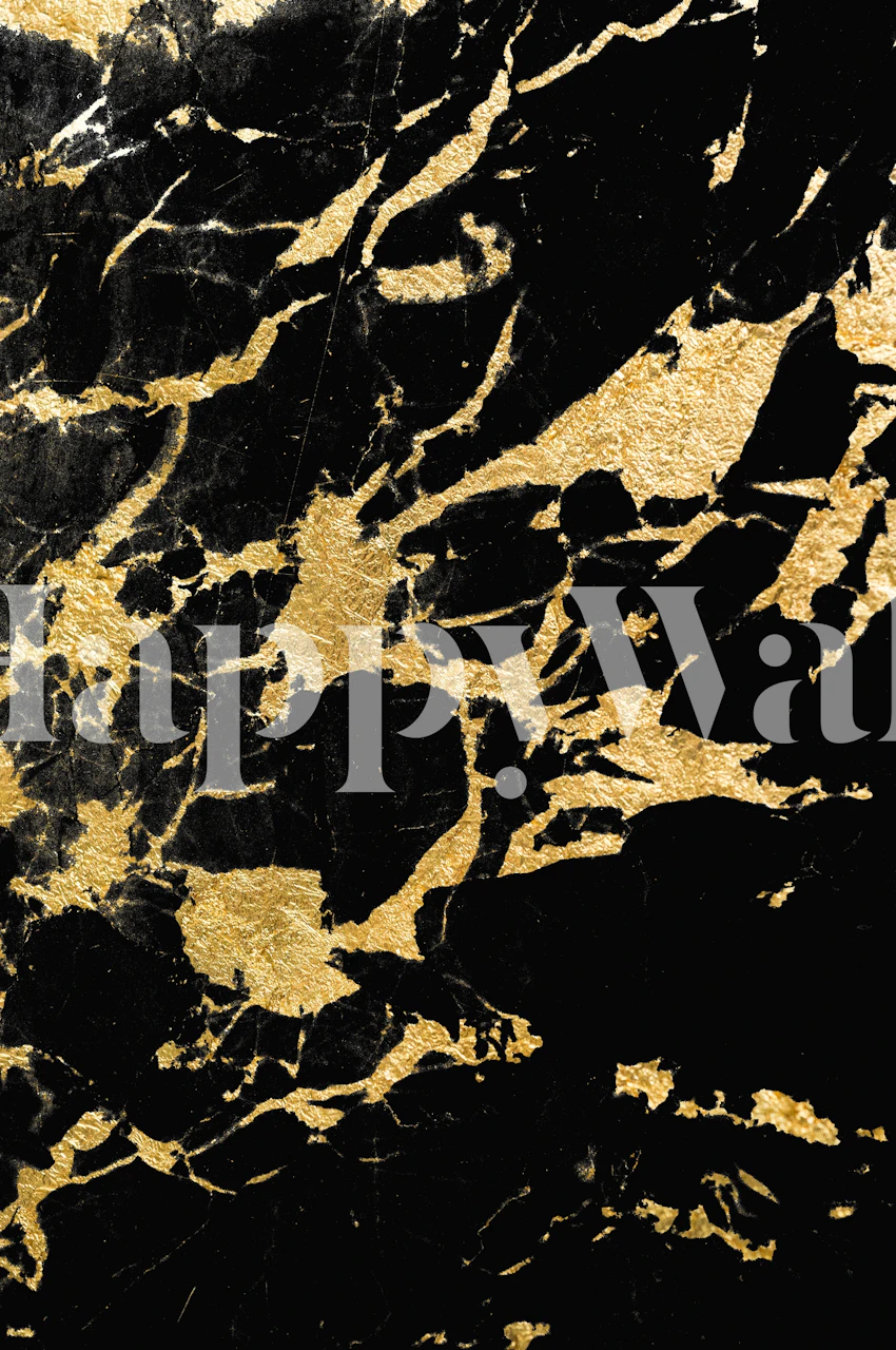 Fototapete Luxus schwarzer Marmor mit goldenen Adern