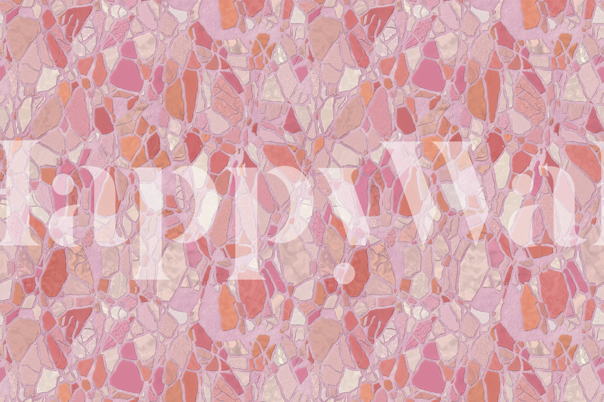 Pink terrazzo pattern wallpaper with varying shades