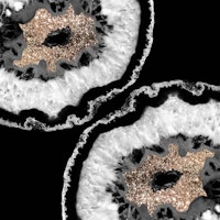 Gray Black Agate Glitter 8 ταπετσαρία