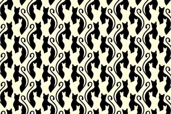 Black cats silhouettes 1009