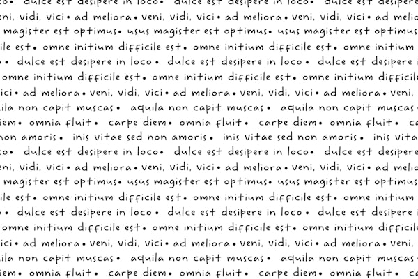 1034 Latin phrases handwriting