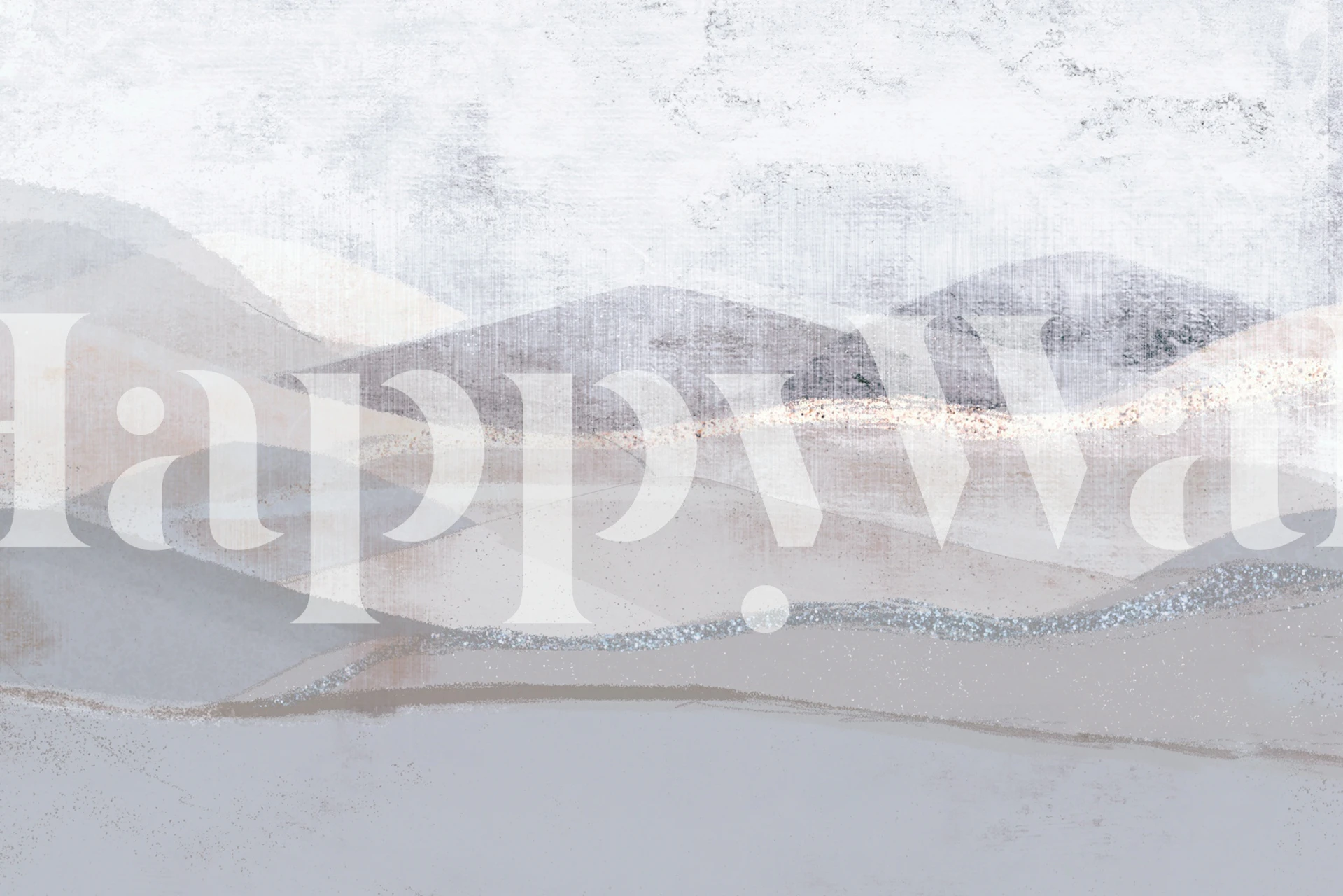 Carta da parati Frosty Peaks in una stanza moderna