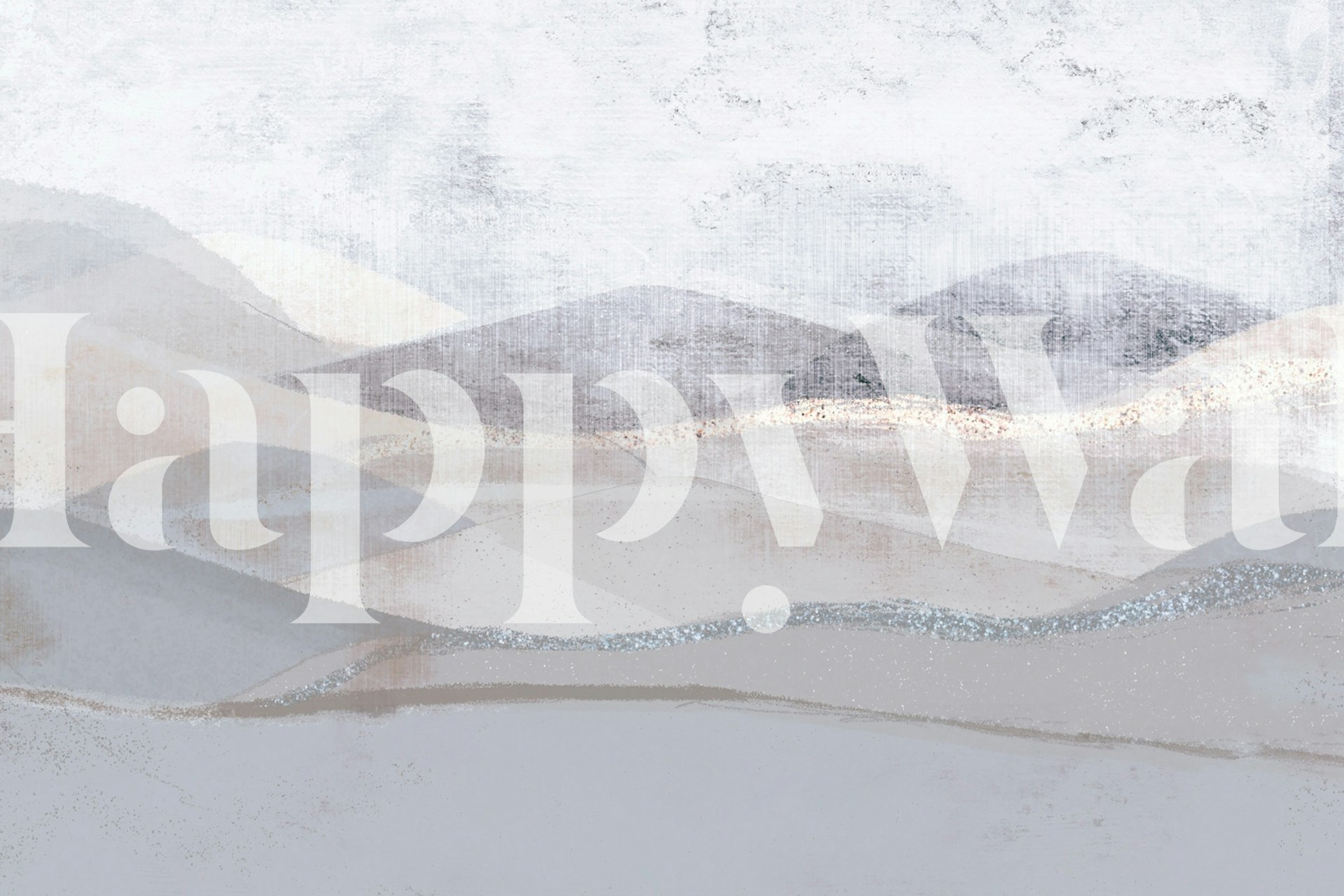 Frosty Peaks wallpaper in a modern room