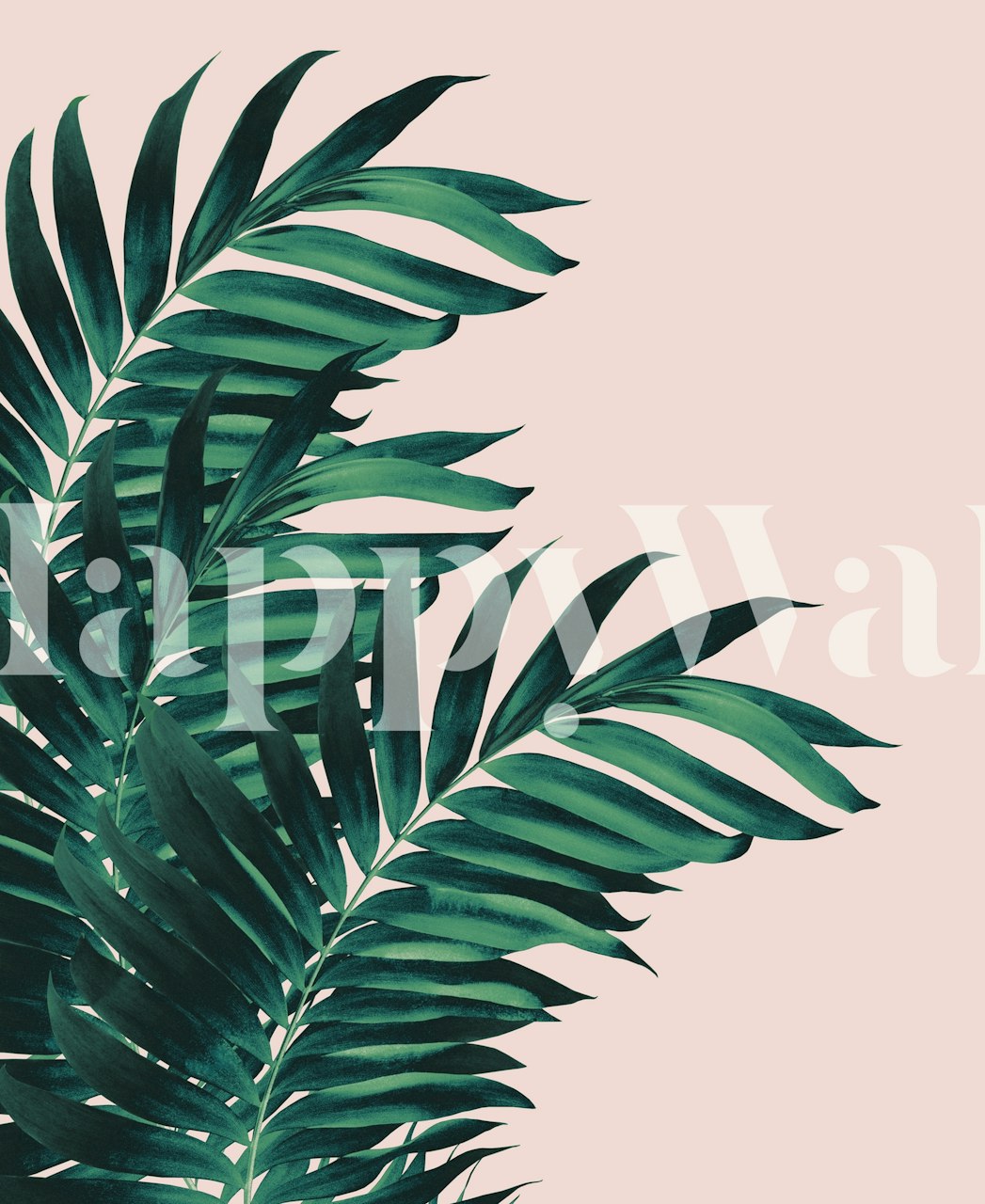Palm leaves wallpaper na roza pozadini