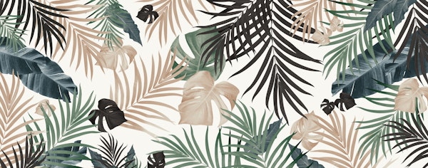 Tropical Jungle Leaves 13 w 2