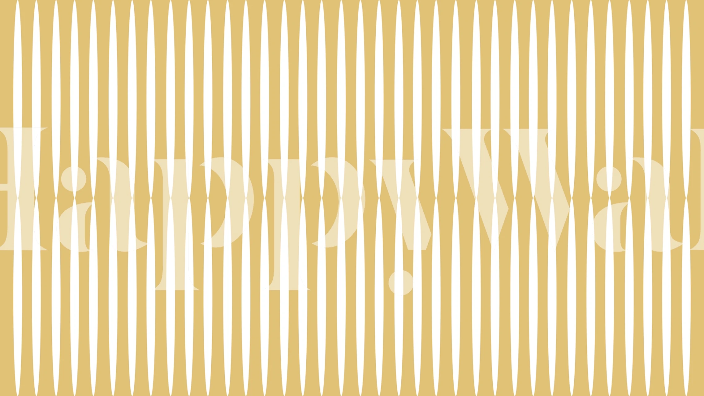 Gold and white striped minimalist wallpaper