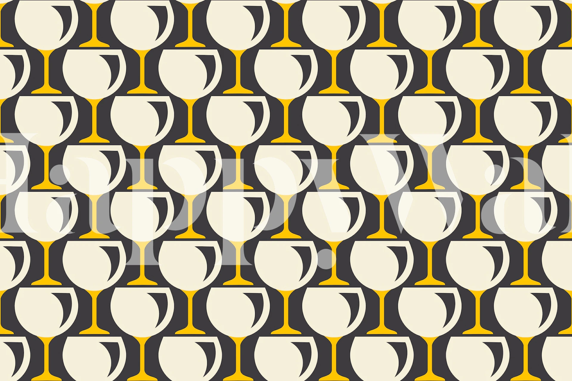 Tapetdesign med 2060 White wine glasses