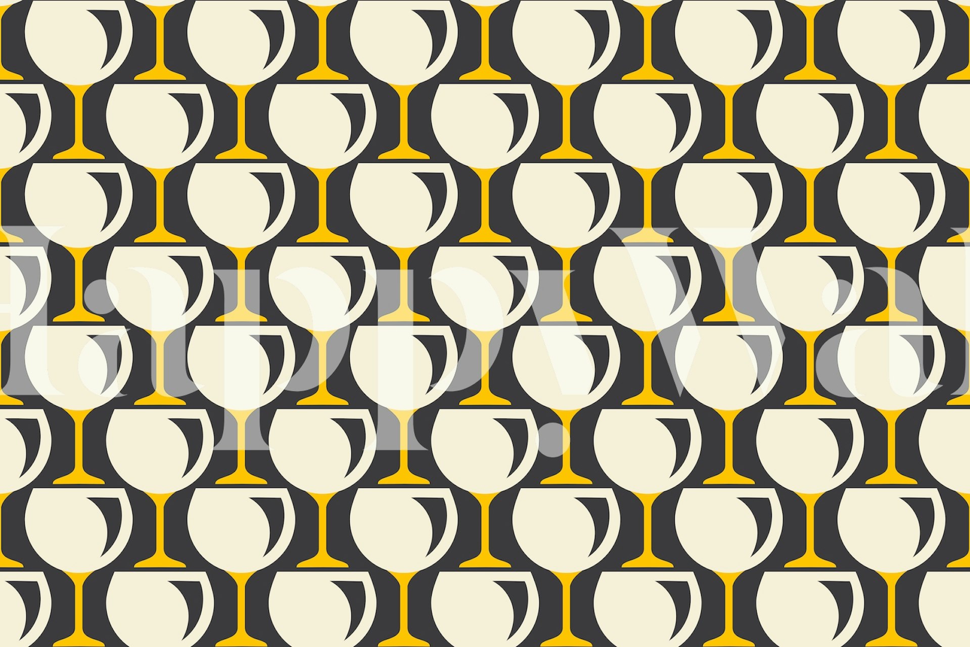 Dizajn tapeta s 2060 White wine glasses