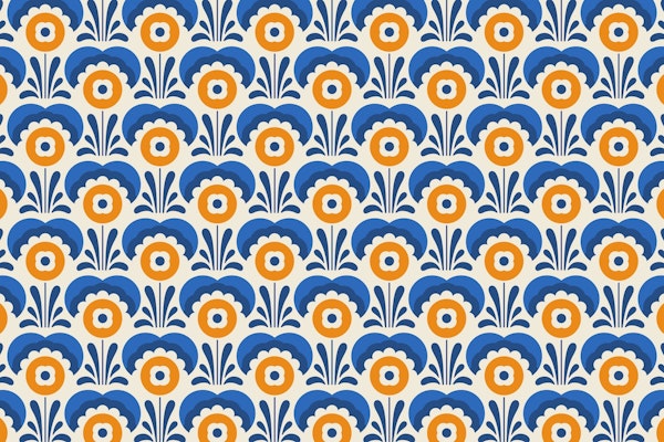 2110 Playful flowers pattern