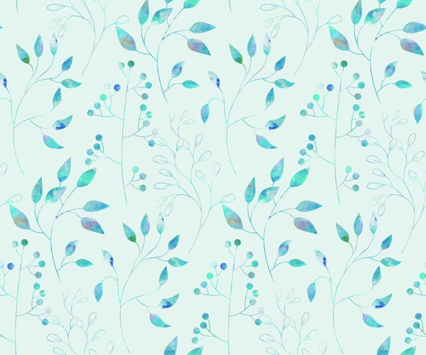 Floral Simplicity Turquoise