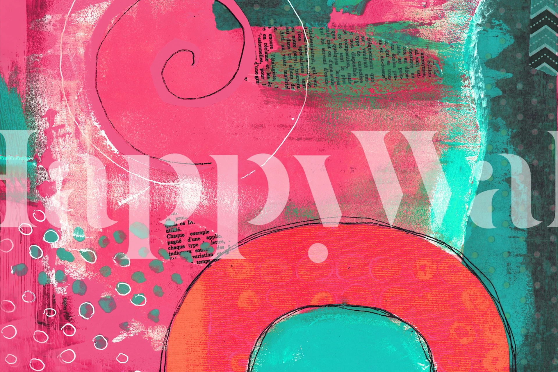 Modern Art Painting tapet i et rum