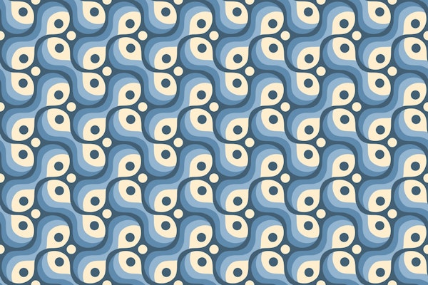 2201 Blue retro pattern