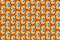2202 Orange retro pattern wallpaper