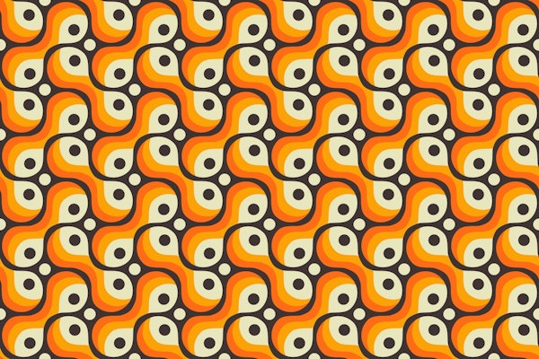 2202 Orange retro pattern