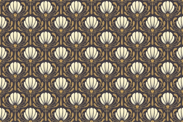 2224 White flowers pattern