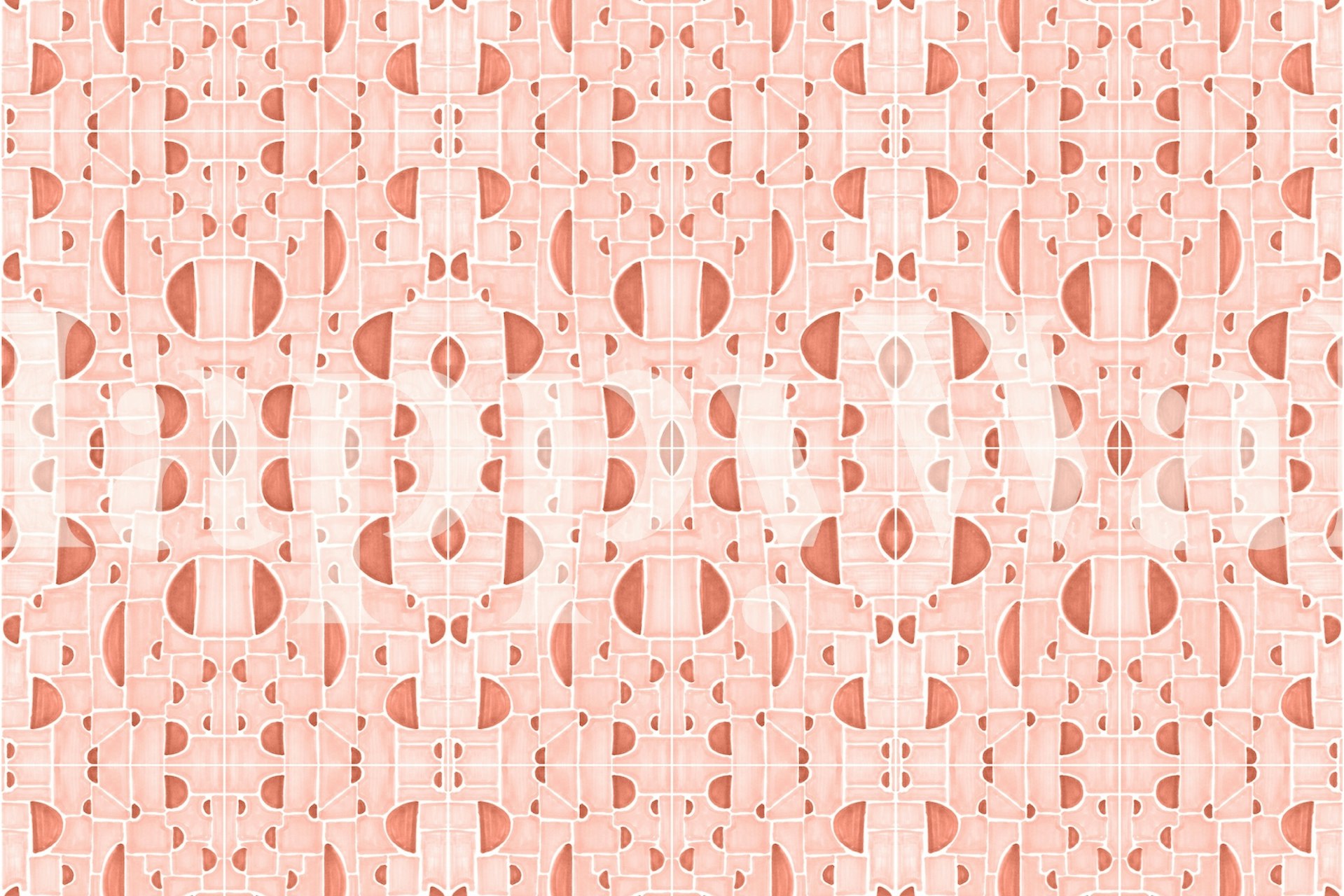Geometric patterns in soft pink tones wallpaper