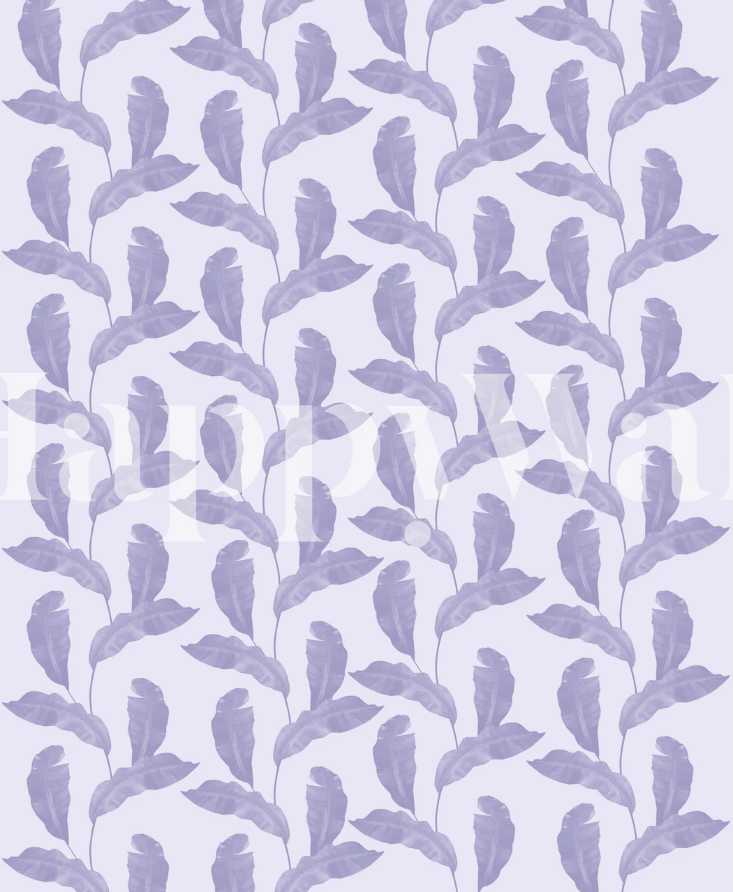 Lavender Leaves Pattern Glamorous Wall Mural
