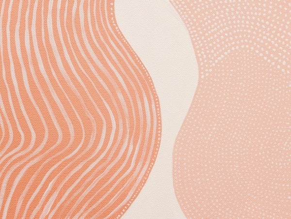 Orange Peach Abstract Painting