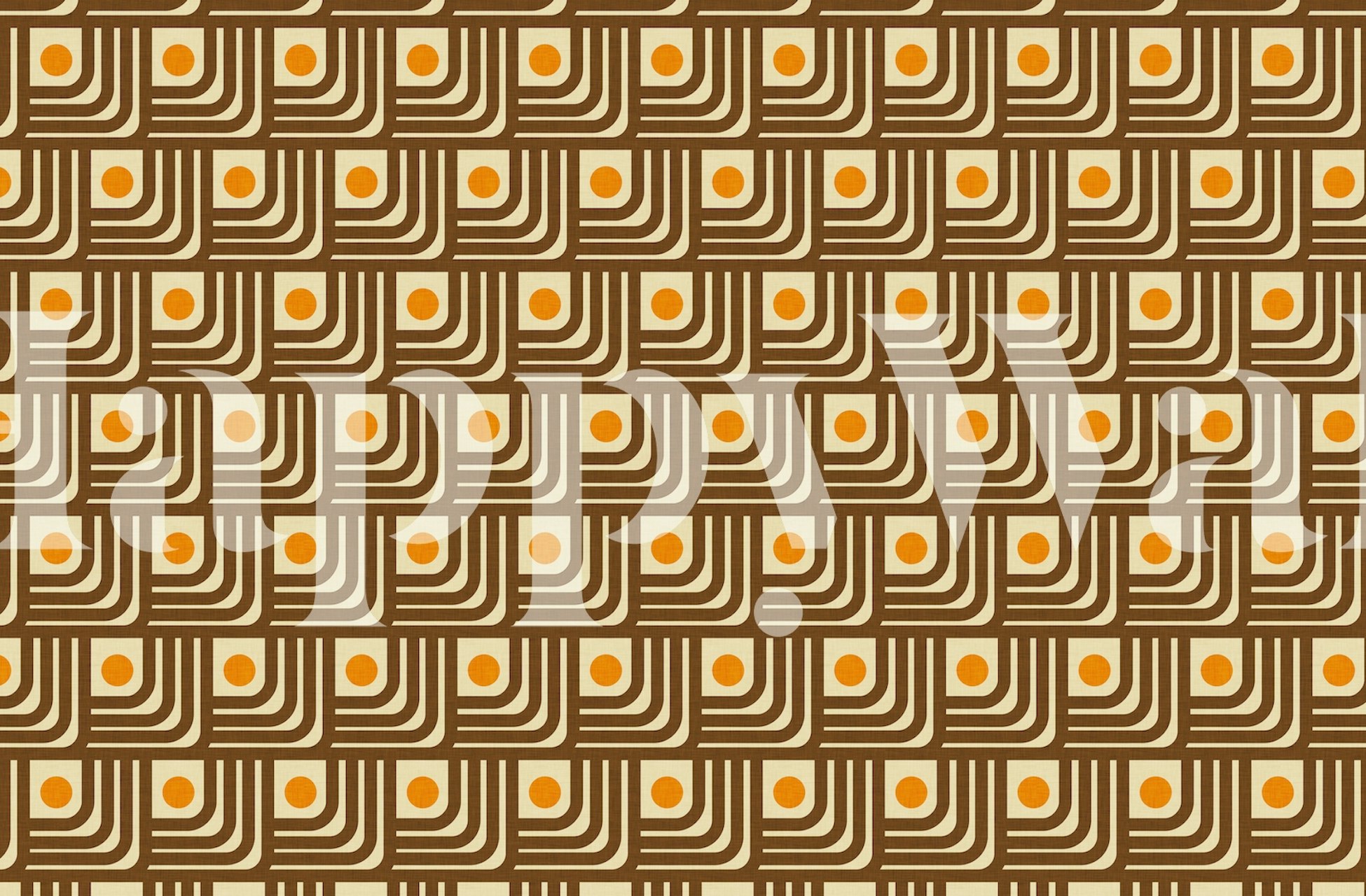 Geometric pattern in brown and orange tones wallpaper