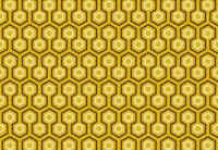 1970s Hex Avocado Brown tapete