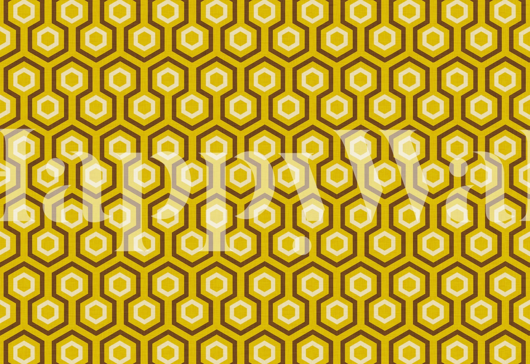 1970s Hex Avocado Brown tapetdesign