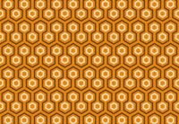 1970s Hex Orange Brown tapete