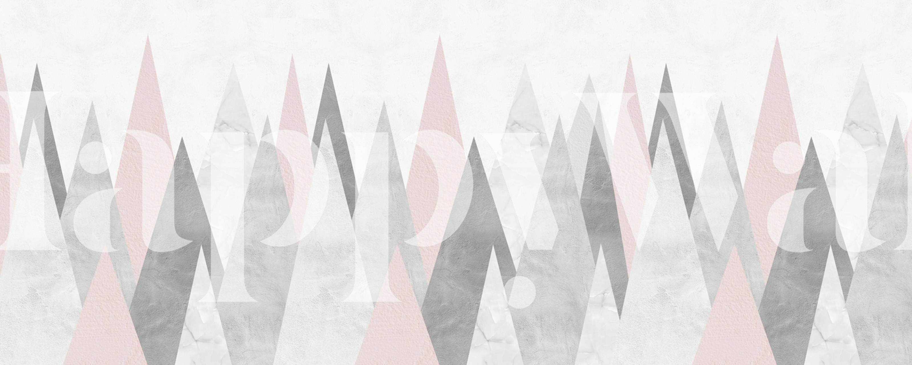 Geometric pattern in pink and gray tones wallpaper