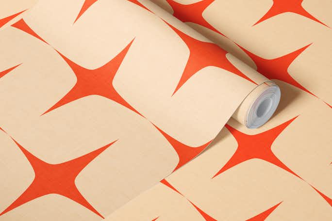 Starburst Orangewallpaper roll