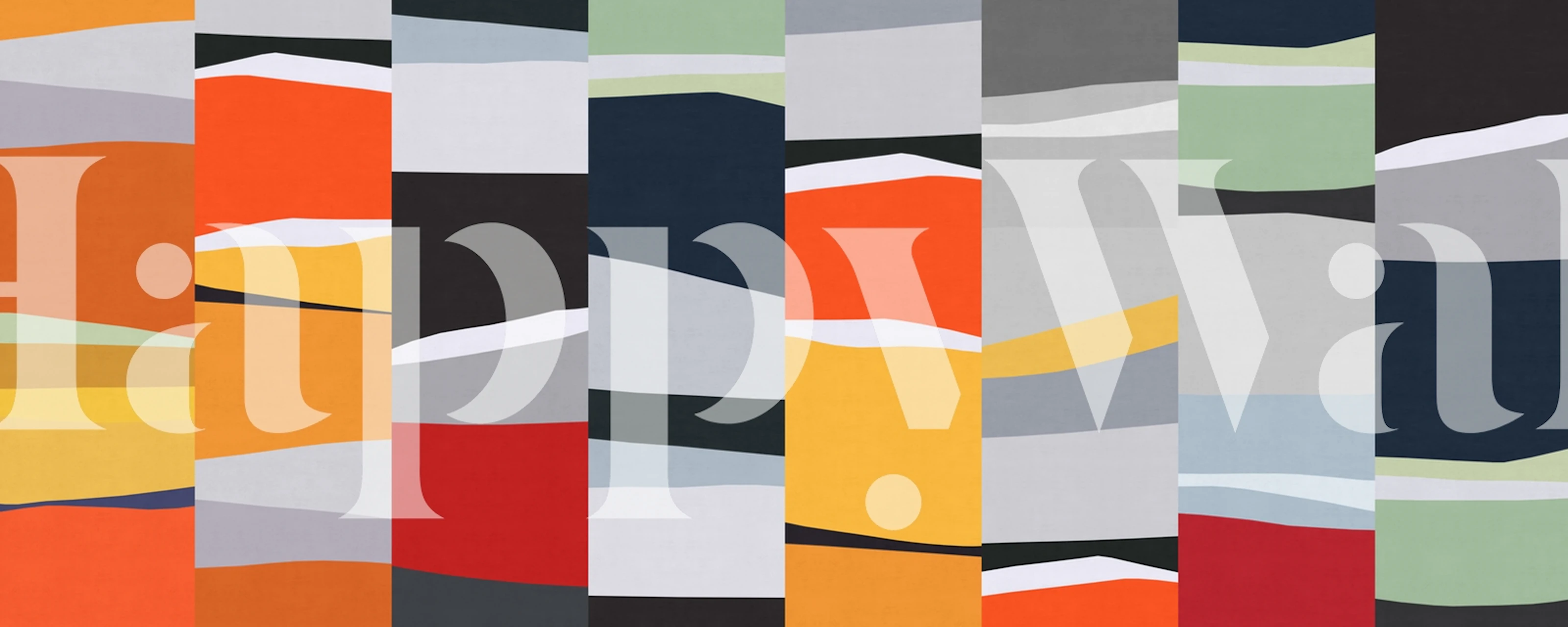 Colorful abstract geometric shapes in vibrant shades wallpaper