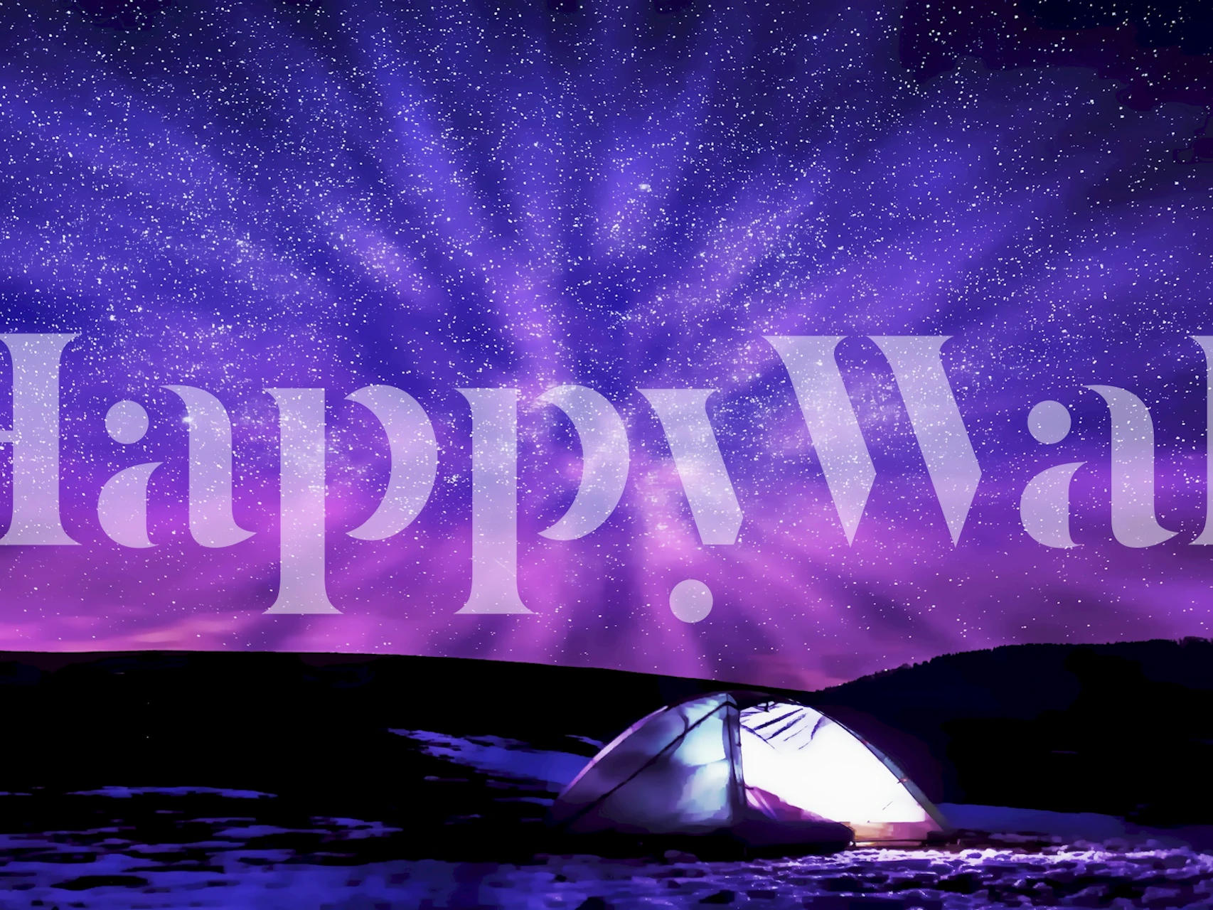 Aurora Night wallpaper in a cozy room