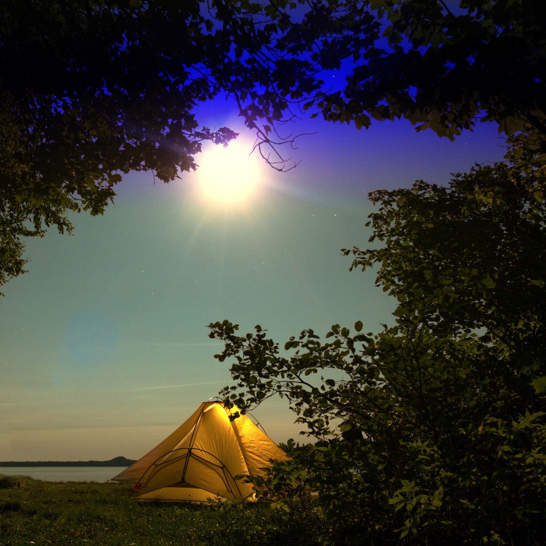 Sunrise Camping Wallpaper - Happywall