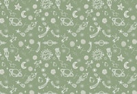 Space Voyage Green ταπετσαρία