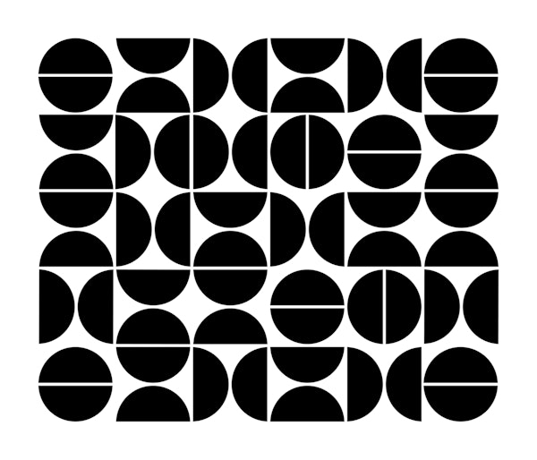 Bauhaus Pattern Black White