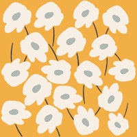 Abstract Daisies Yellow papiers peint