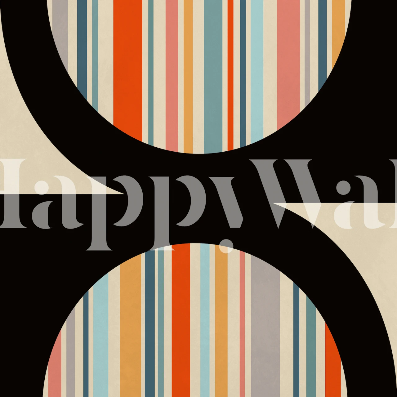 Diseño de papel tapiz Geometric Concept 21 mostrado en una habitación