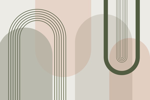 Mid Century Arches Pink Green