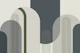 Mid Century Arches Blue Green