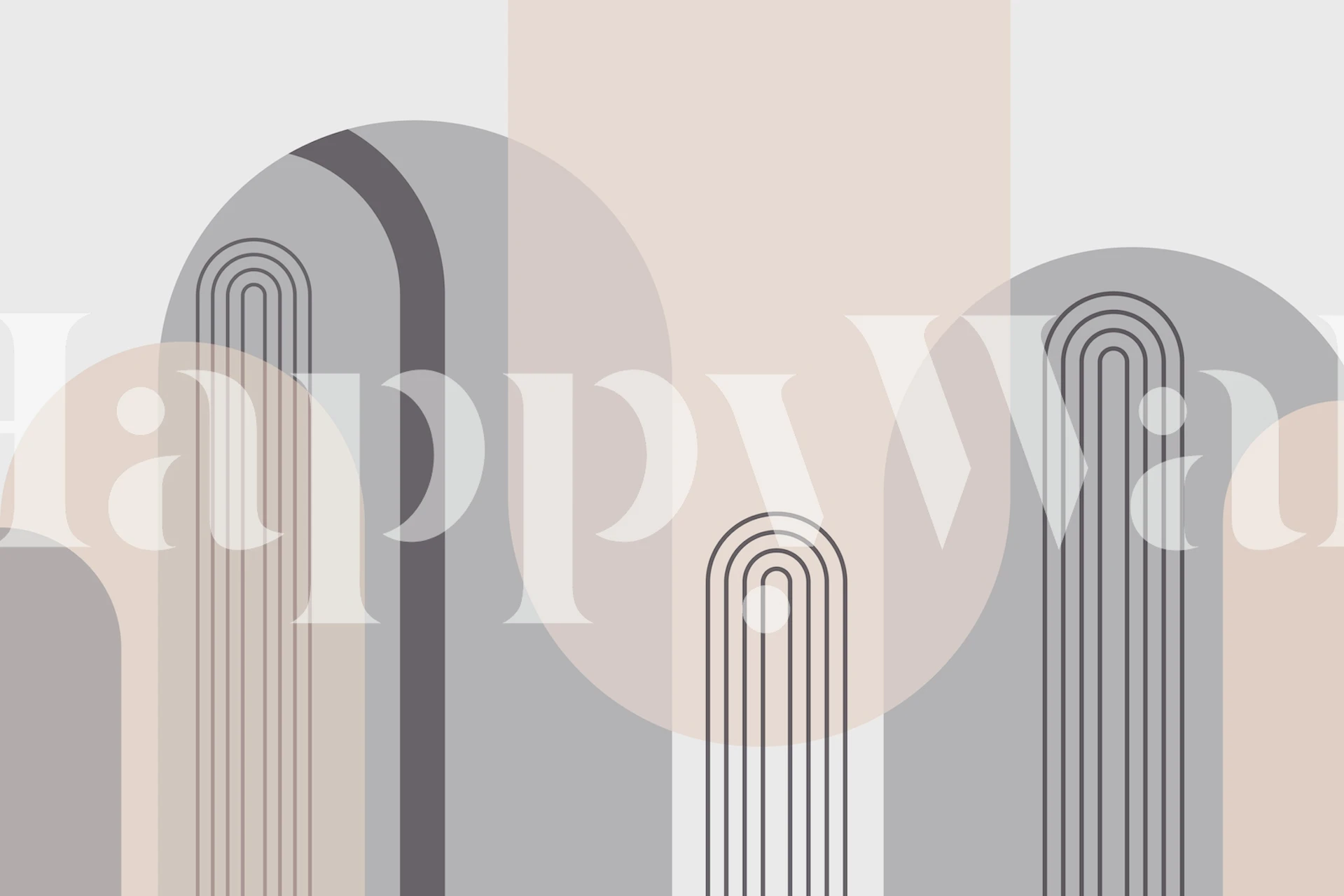 Geometric pattern in neutral tones including soft browns and grays wallpaper