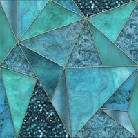 Luxury Teal Marble Triangles wallpaper