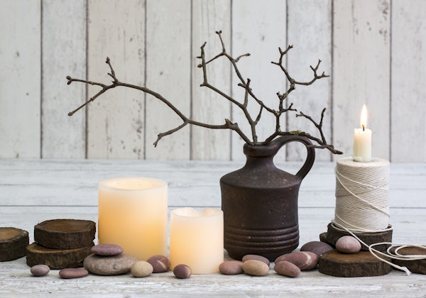 Rustic Decoration With Candles