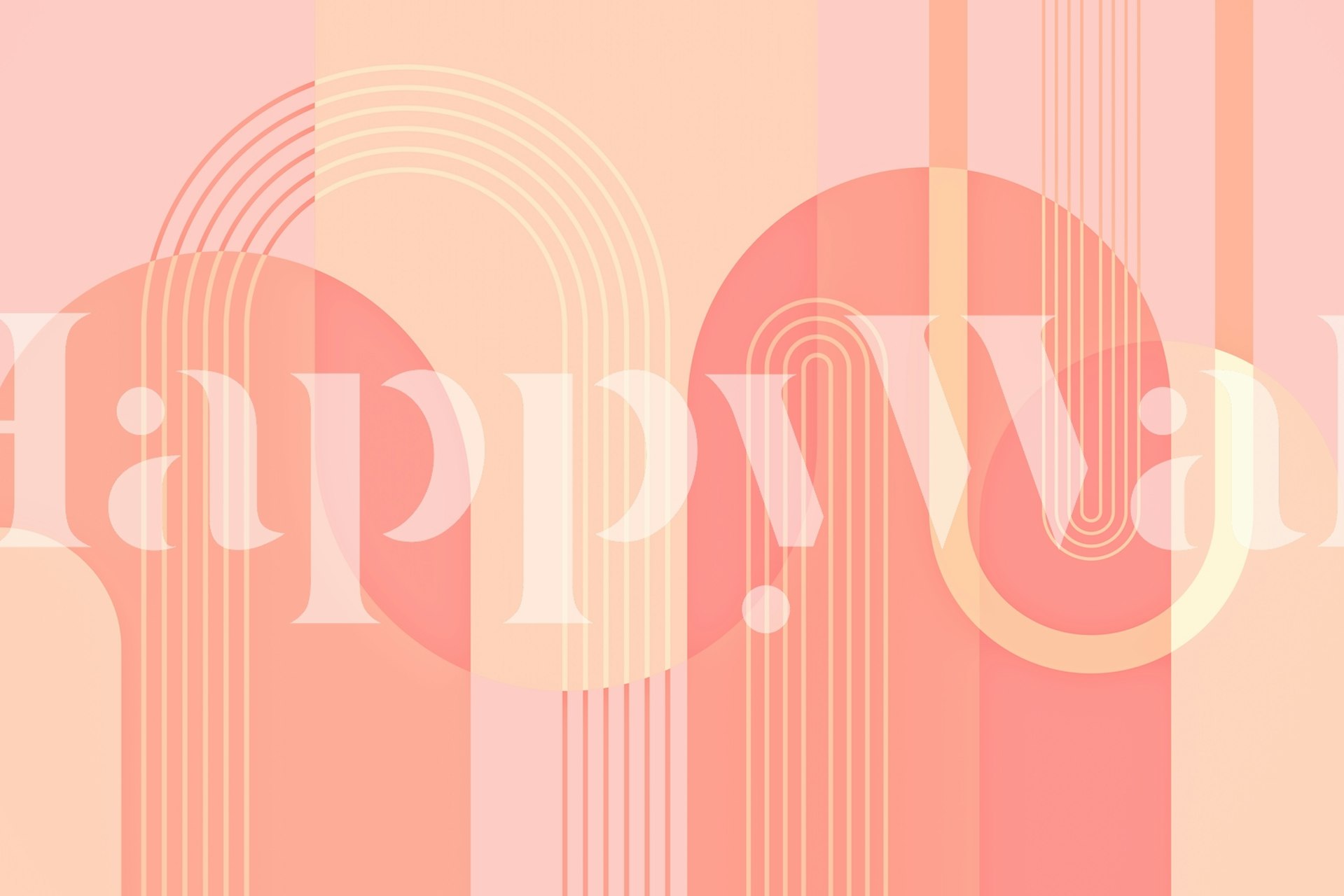 Papel de parede Mid Century Arches Pastels em um quarto